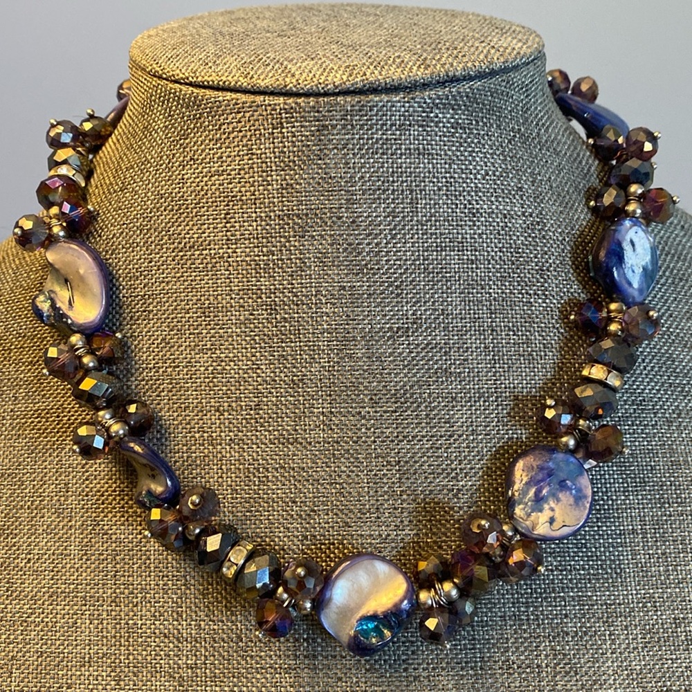 Radiant Crystal & Mother of Pearl Necklace